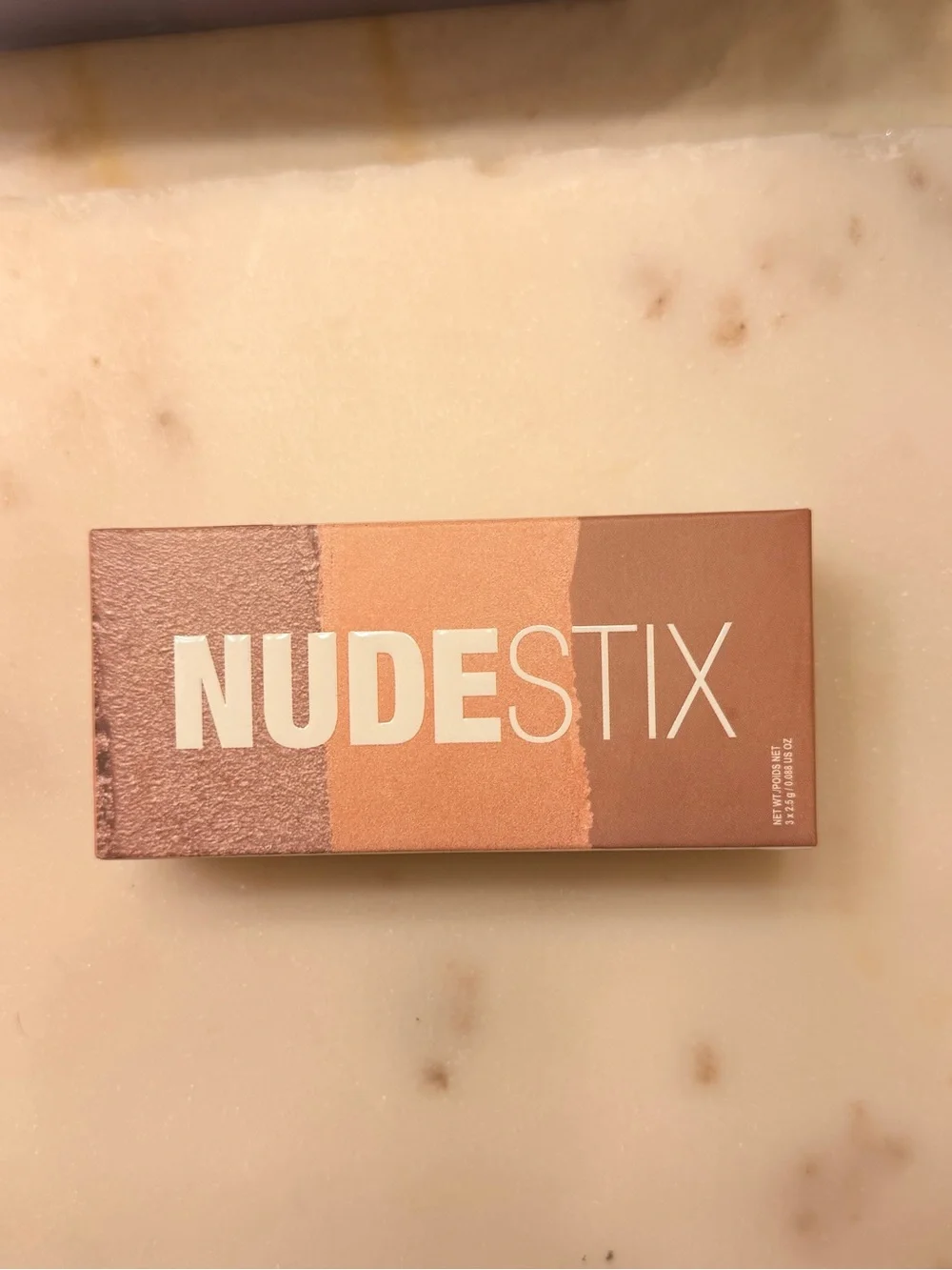 NUDESTIX Mini Eyeshadow Trio — Taupe, Champagne, Plum
